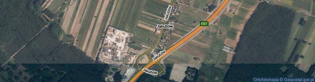 Zdjęcie satelitarne Jakubów ul.