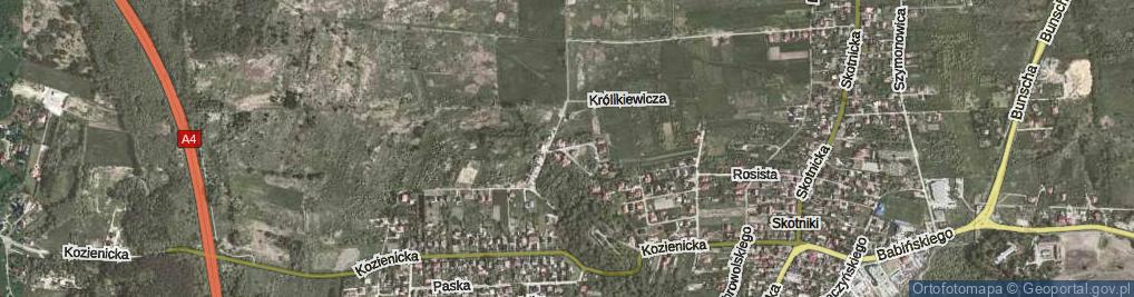 Zdjęcie satelitarne Jasienicy Pawła ul.