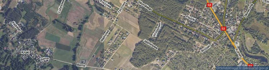 Zdjęcie satelitarne Jaśminowa ul.