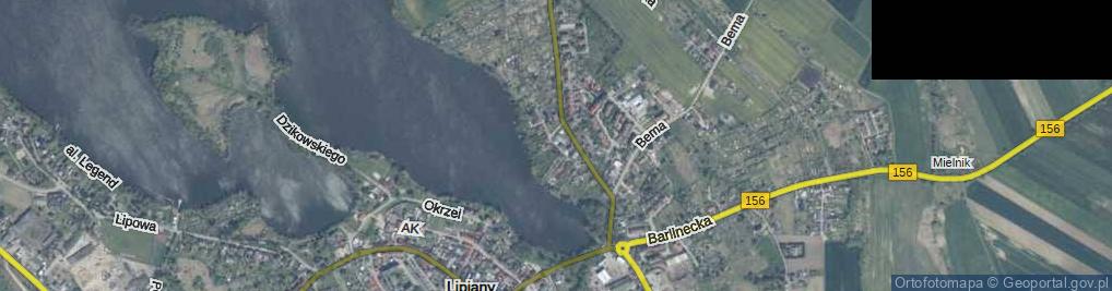 Zdjęcie satelitarne Jeziorany ul.