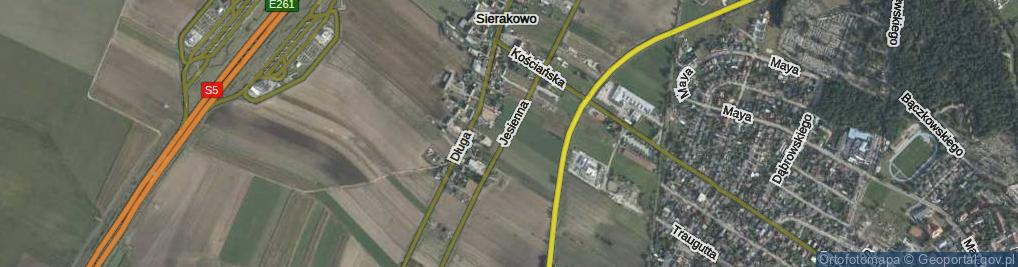 Zdjęcie satelitarne Jesienna ul.