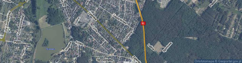 Zdjęcie satelitarne Jodłowa ul.