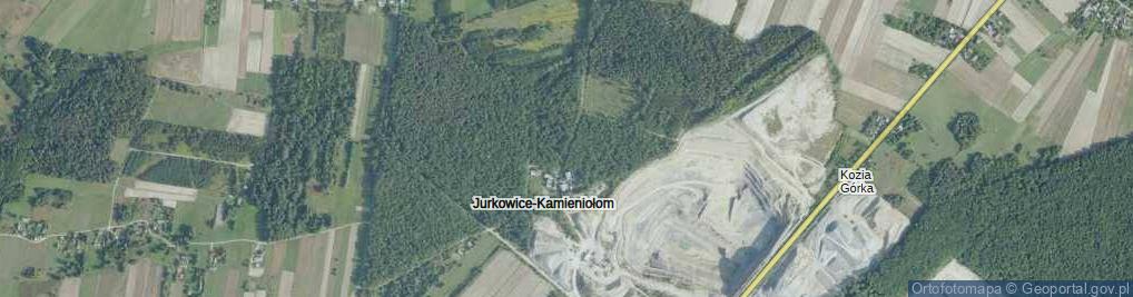 Zdjęcie satelitarne Jurkowice-Kamieniołom ul.