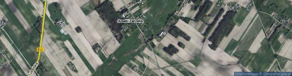 Zdjęcie satelitarne Jusaki-Zarzeka ul.