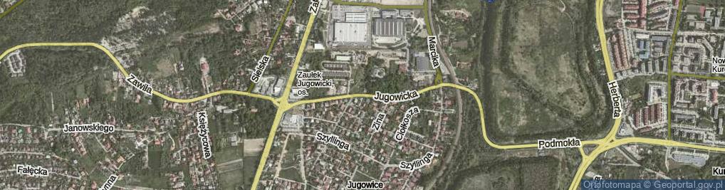 Zdjęcie satelitarne Jugowicka ul.