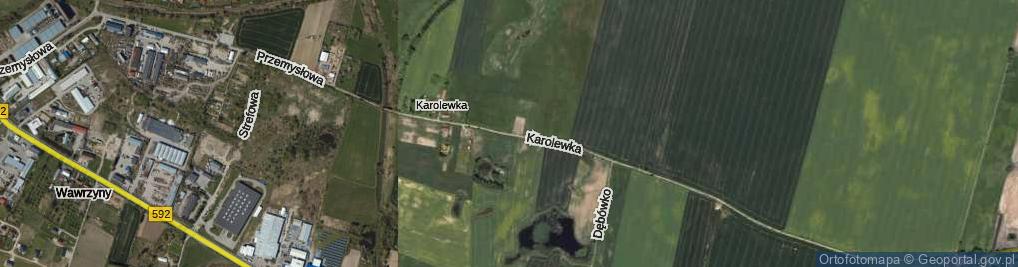 Zdjęcie satelitarne Karolewka ul.