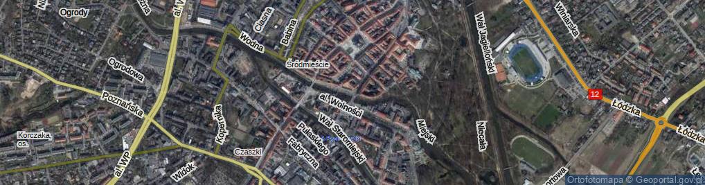 Zdjęcie satelitarne Kazimierzowska ul.