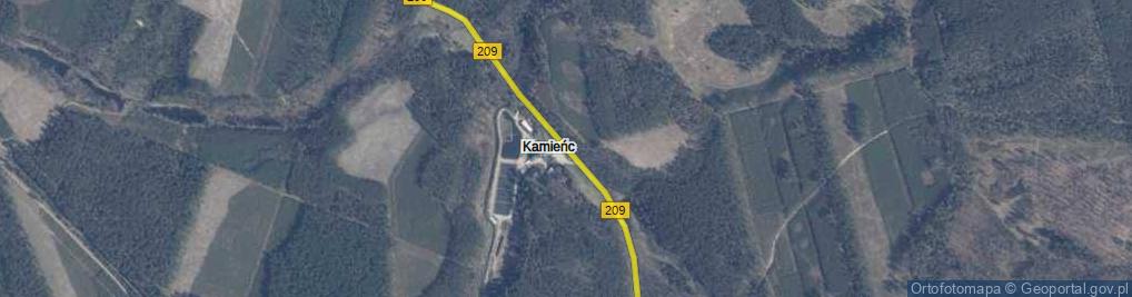 Zdjęcie satelitarne Kamieńc ul.