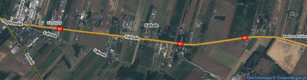 Zdjęcie satelitarne Karlusin ul.