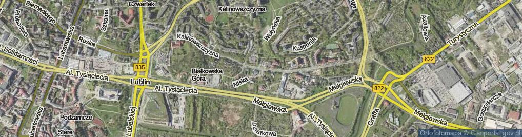Zdjęcie satelitarne Kalinowszczyzna ul.