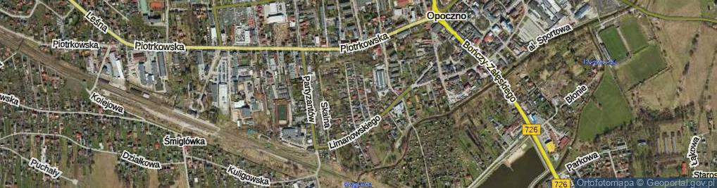 Zdjęcie satelitarne Kamienna ul.