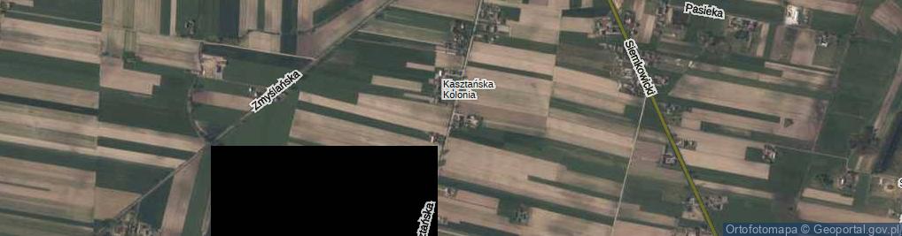 Zdjęcie satelitarne Kasztańska ul.