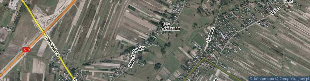 Zdjęcie satelitarne Kąty Trzebuskie ul.