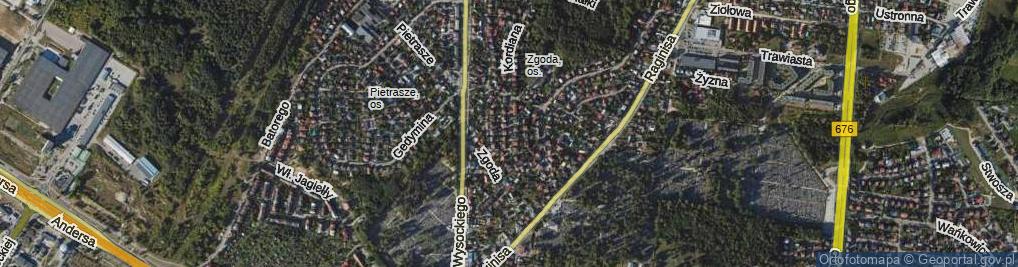 Zdjęcie satelitarne Kirkora ul.