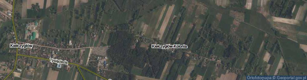 Zdjęcie satelitarne Kiełczygłów-Kolonia ul.