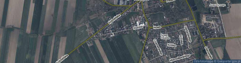 Zdjęcie satelitarne Klonów ul.