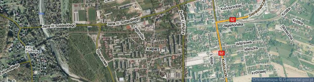 Zdjęcie satelitarne Kleparz ul.