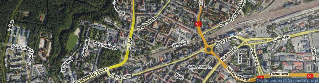 Zdjęcie satelitarne Klasztorna ul.