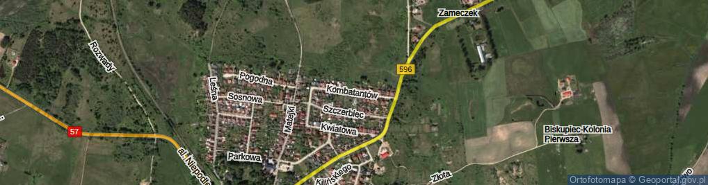 Zdjęcie satelitarne Kombatantów ul.