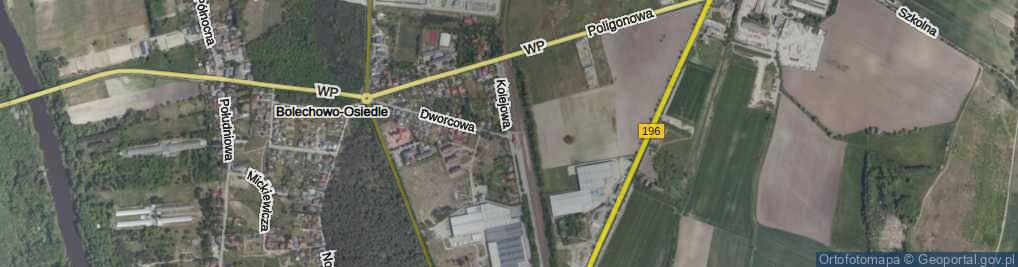 Zdjęcie satelitarne Kolejowa ul.