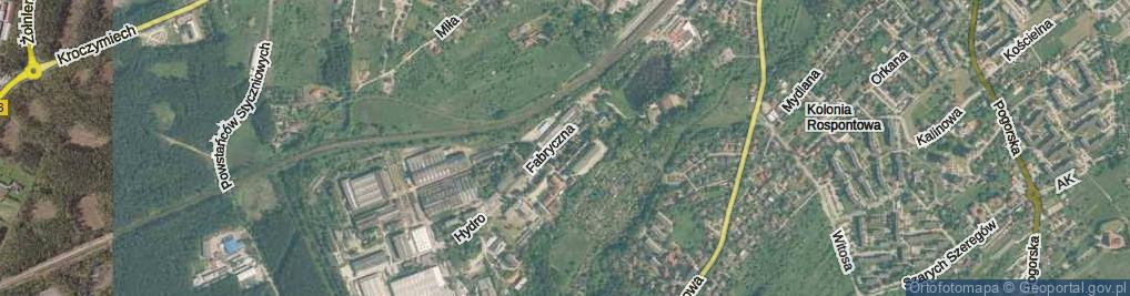 Zdjęcie satelitarne Kolonia Fabryczna ul.