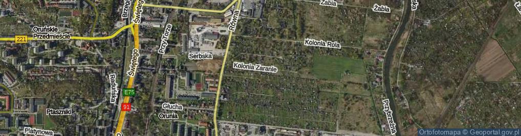 Zdjęcie satelitarne Kolonia Zaranie ul.