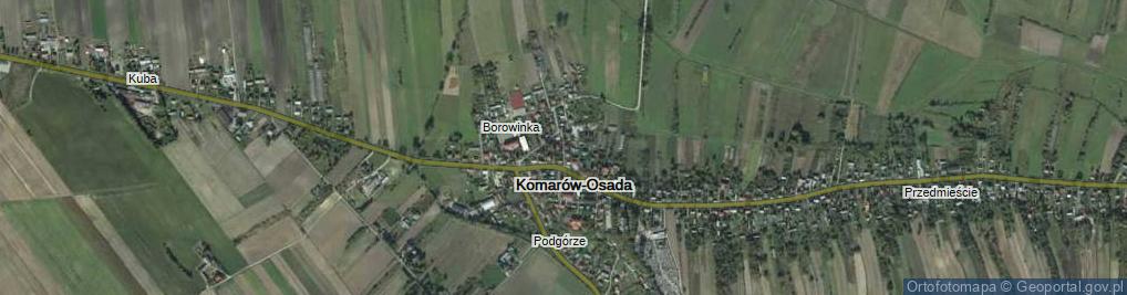 Zdjęcie satelitarne Komarów-Osada ul.