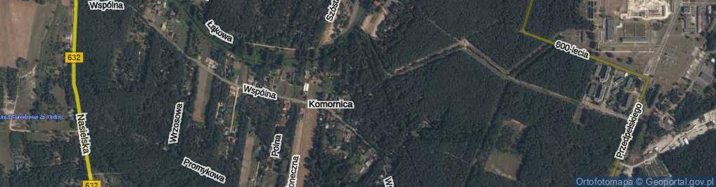 Zdjęcie satelitarne Komornica ul.