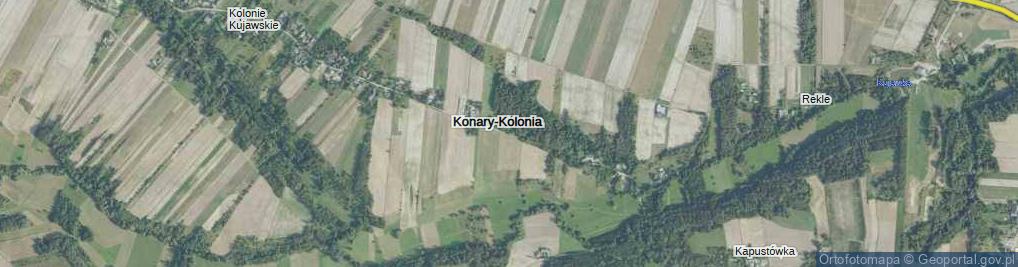 Zdjęcie satelitarne Konary-Kolonia ul.