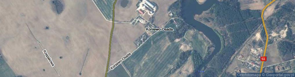 Zdjęcie satelitarne Koniewo-Osada ul.
