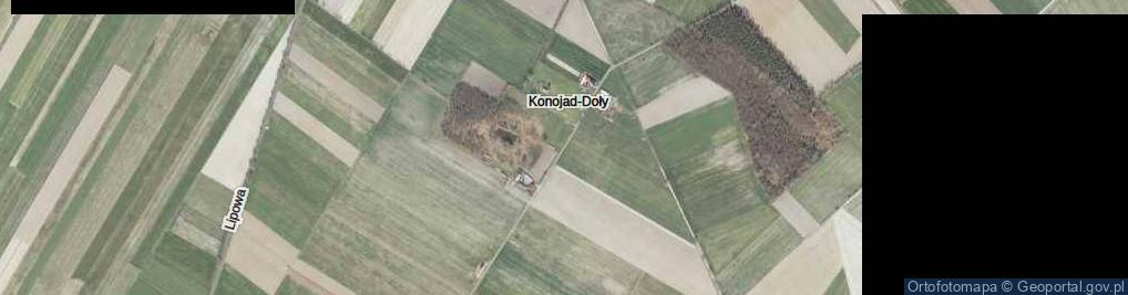 Zdjęcie satelitarne Konojad-Doły ul.