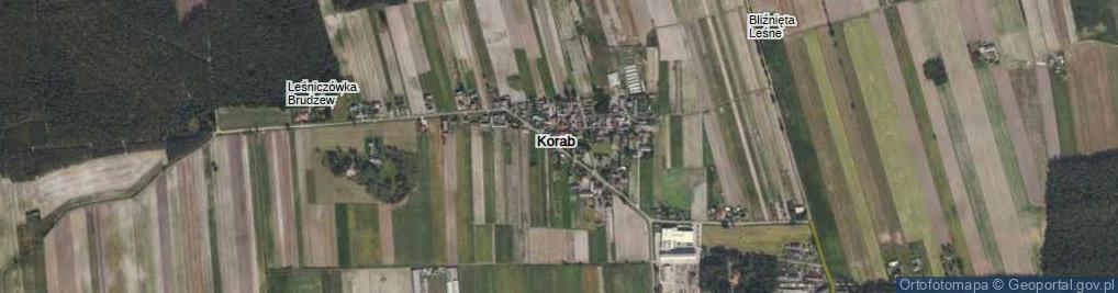 Zdjęcie satelitarne Korab ul.