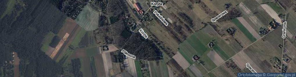 Zdjęcie satelitarne Koryta ul.
