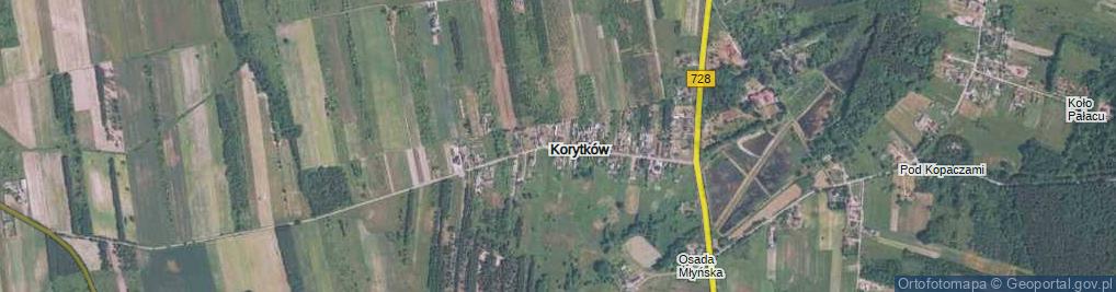 Zdjęcie satelitarne Korytków ul.