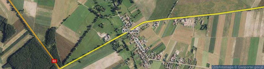Zdjęcie satelitarne Korzeniste ul.