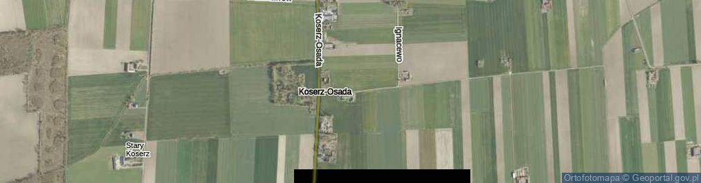 Zdjęcie satelitarne Koserz-Osada ul.