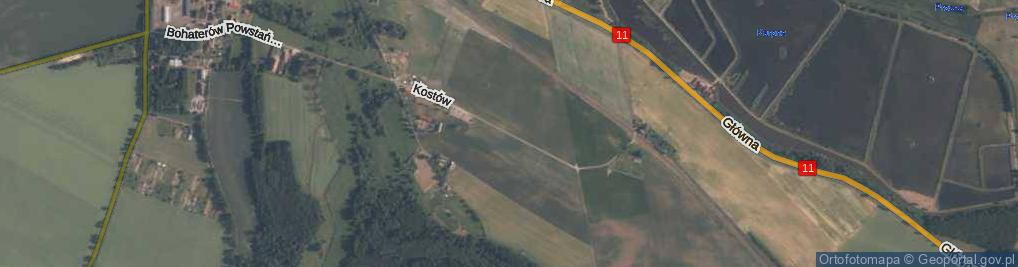 Zdjęcie satelitarne Kostów ul.