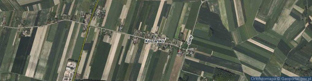 Zdjęcie satelitarne Koszarsko ul.