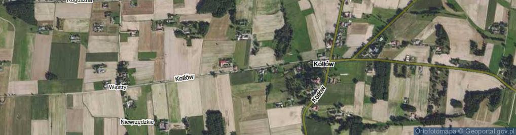 Zdjęcie satelitarne Kotłów ul.