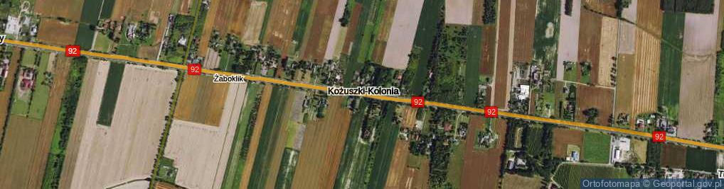 Zdjęcie satelitarne Kożuszki-Kolonia ul.