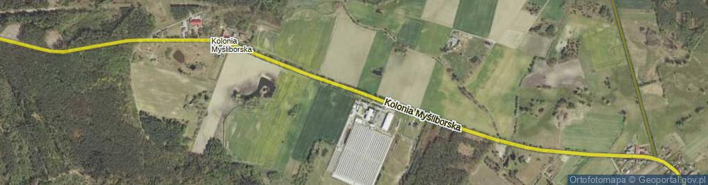 Zdjęcie satelitarne Kolonia Myśliborska ul.