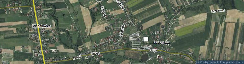 Zdjęcie satelitarne Kolorowa ul.