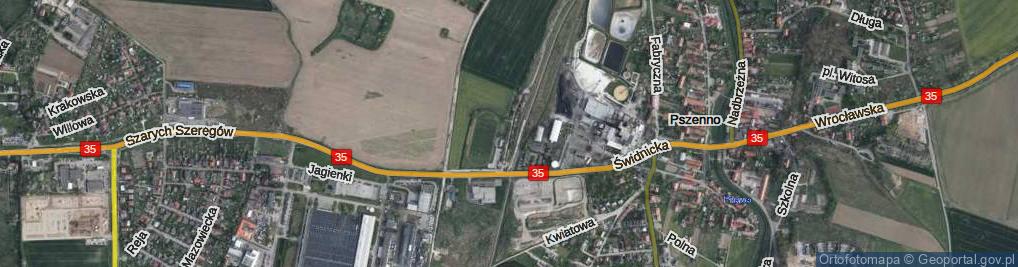 Zdjęcie satelitarne Kolejowa ul.