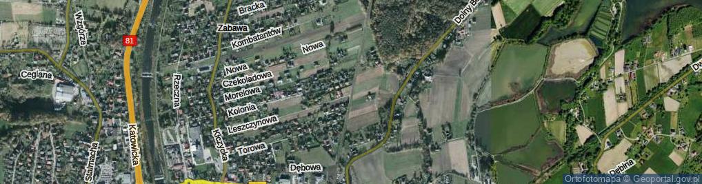 Zdjęcie satelitarne Kolorowa ul.