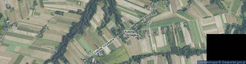 Zdjęcie satelitarne Kolonia Szczeglice ul.