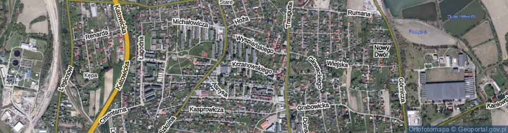Zdjęcie satelitarne Krzanowskiego Andrzeja ul.