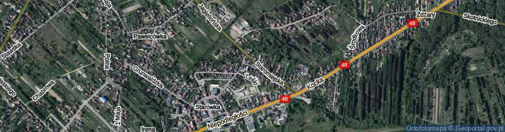 Zdjęcie satelitarne Krótka ul.