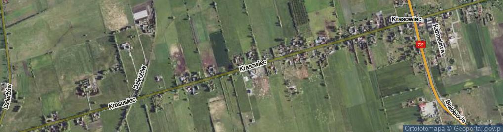 Zdjęcie satelitarne Krasowiec ul.