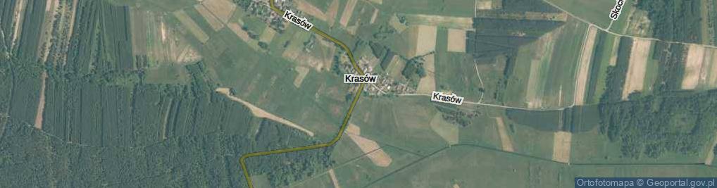 Zdjęcie satelitarne Krasów ul.