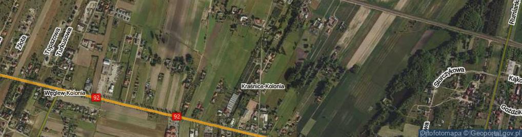 Zdjęcie satelitarne Kraśnica-Kolonia ul.